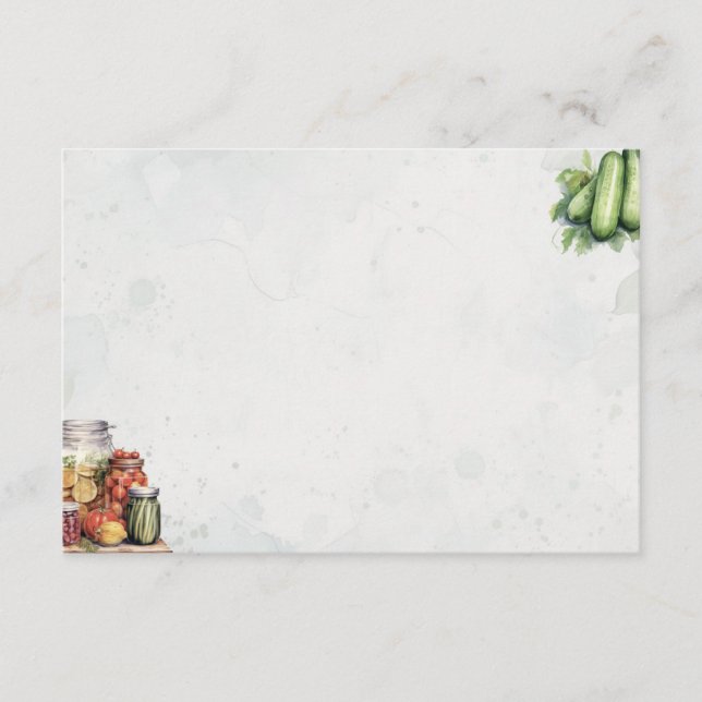 Carte de recette vide de base Pickle Jar (Devant)