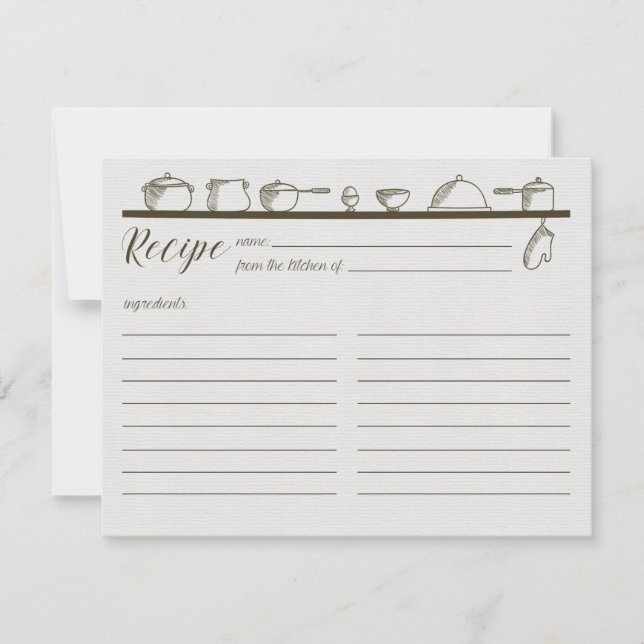 Carte de recette vintage (Devant)