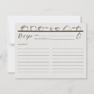 Carte de recette vintage