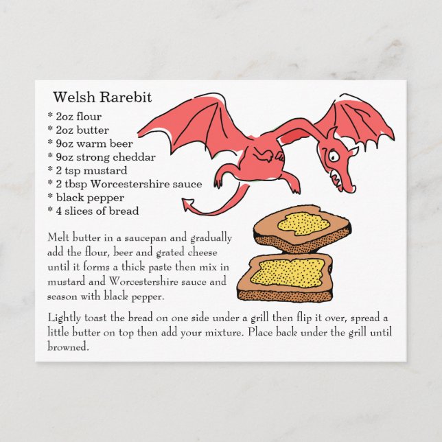 Carte de recette Welsh Rarebit (Devant)