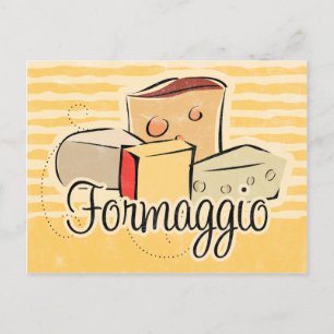 Carte de recettes au fromage italien
