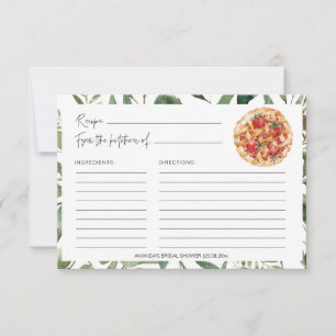 Carte de recettes de Fête des mariées à tarte vert