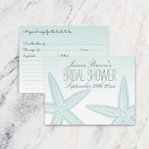 Carte de recettes de Fête des mariées de plage Sta