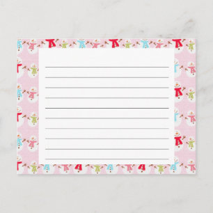 Carte de recettes de la saison des fêtes