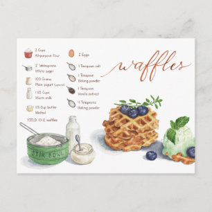 Carte de recettes gaufres