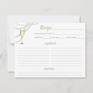 Carte de recettes Perles et Prosecco