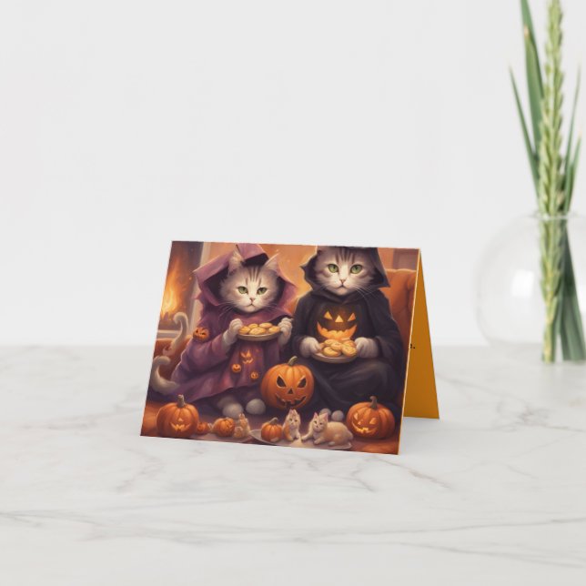 Carte de récit de la soirée de fête d'Halloween de (Devant)