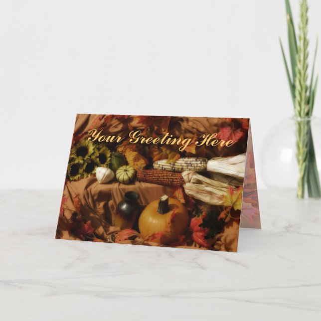 Carte de récolte d'automne foncé (Devant)