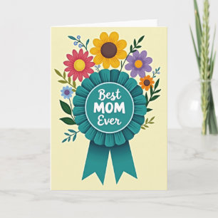 Carte de récompense florale pour la meilleure mama