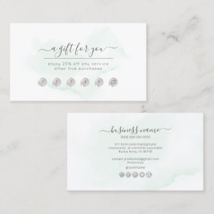 Carte de récompense PixDezines Mint Vert Aquarelle