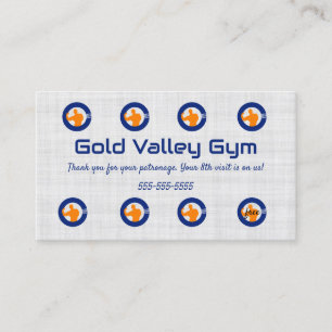 Carte de récompenses de fidélité de gymnase modifi