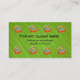 Carte de récompenses de fidélité édité Sushi Bar