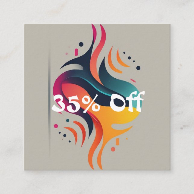 Carte De Réduction 35% D'Épargne Massive Attendent ! (Devant)