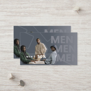 Carte de réduction 50 % hommes
