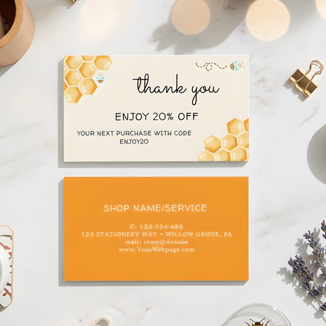 Carte De Réduction Abeille de miel (Créateur téléchargé)