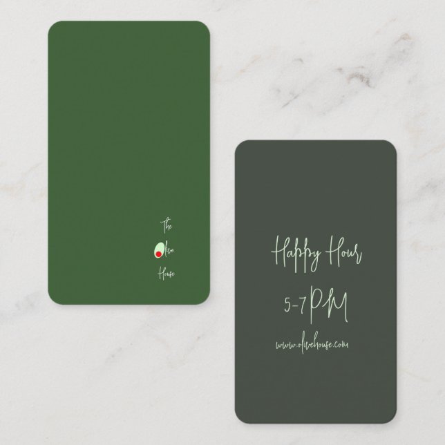 Carte de réduction - Affaires (Devant / Derrière)