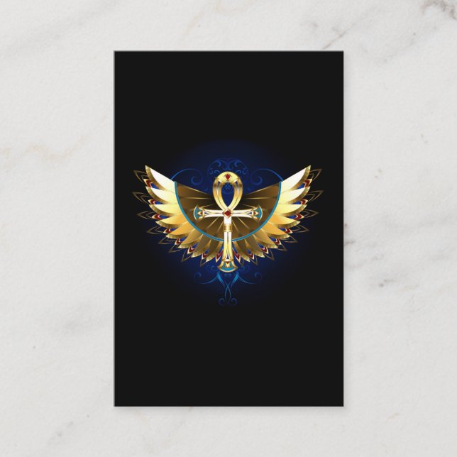 Carte De Réduction Ankh or avec ailes (Devant)