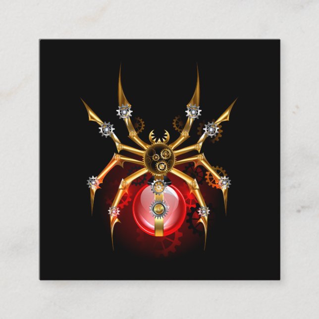 Carte De Réduction Araignée en vapeur noire (Devant)