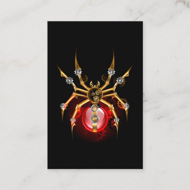 Carte De Réduction Araignée en vapeur noire (Devant)