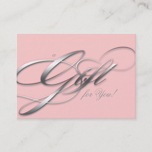 Carte De Réduction Argent de rose de certificat-prime de maquillage (Devant)