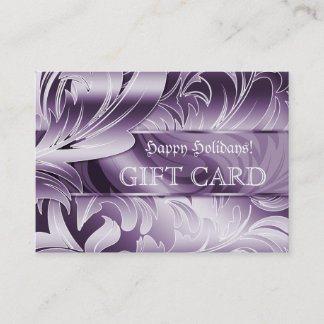 Carte De Réduction Argent métallique élégant de pourpre de