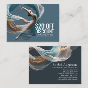 Carte De Réduction Avion Air Yoga Instructeur Pilates Fitness