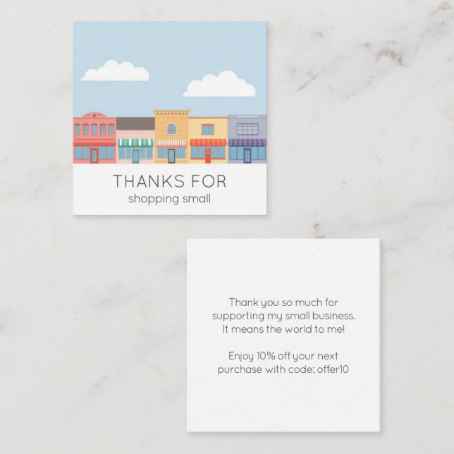 Carte De Réduction Bâtiments pastel mignons modernes (Devant / Derrière)