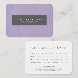 Carte De Réduction Beau certificat-prime personnalisable