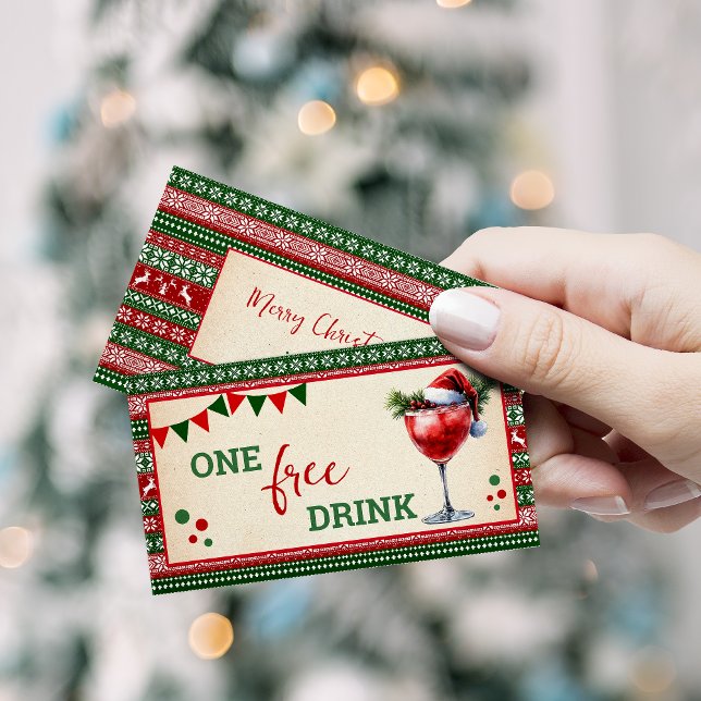 Carte De Réduction Billet de fête pour un pull de Noël moche avec boi (Créateur téléchargé)