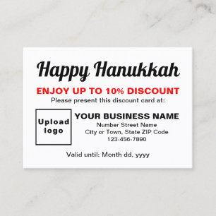 Carte de réduction blanche de Hanukkah d'affaires