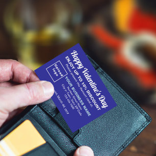 Carte de réduction bleue Valentine Affaires