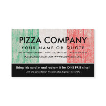 bon de pizza du drapeau de l'italie
