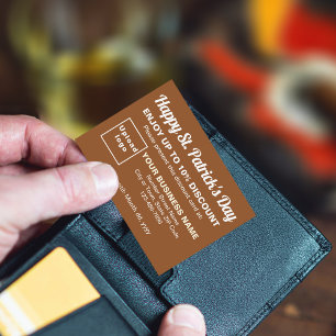 Carte de réduction Brown Business Saint Patrick