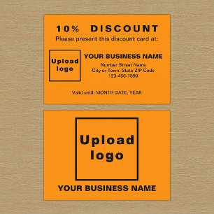Carte de réduction Business Orange