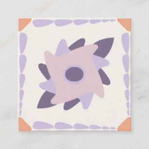 Carte De Réduction Carreau décoratif coloré pastel violet