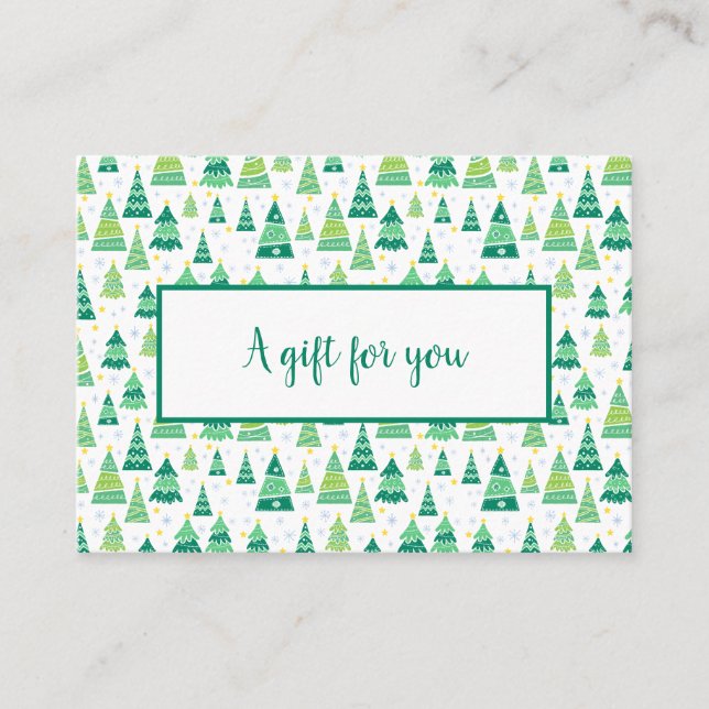 Carte De Réduction Certificat-cadeau d'affaires de vacances arbres de (Devant)