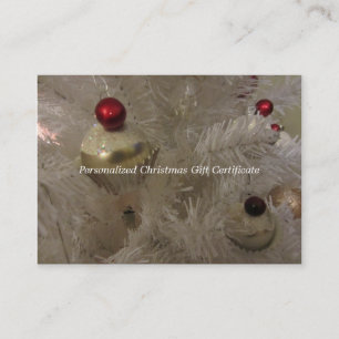 Carte De Réduction Certificat-cadeau d'arbre de Noël vierge