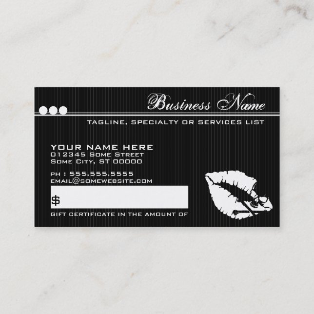 Carte De Réduction certificat-prime de lèvres de poison (Devant)