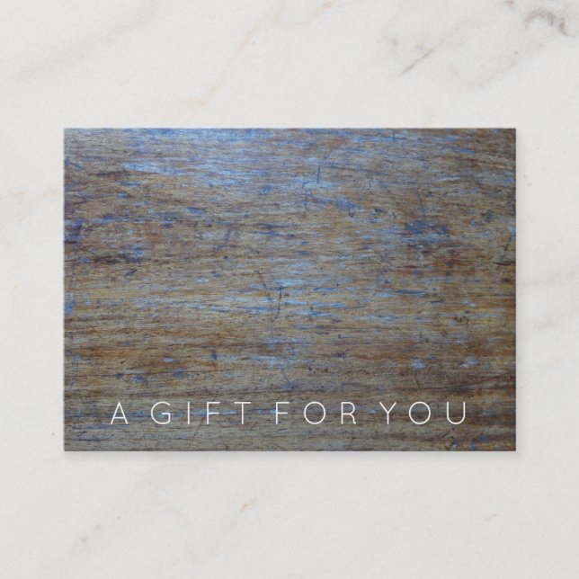 Carte De Réduction Certificat-prime masculin rustique en bois | pour (Devant)