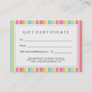 Carte De Réduction Certificat-prime personnalisable de boulangerie