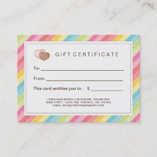 Carte De Réduction Certificat-prime personnalisable de boulangerie