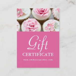 Carte De Réduction Certificat-prime personnalisable de petit gâteau