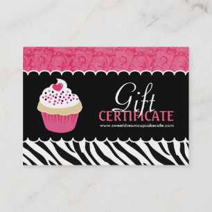 Carte De Réduction Certificat-prime personnalisable de petit gâteau