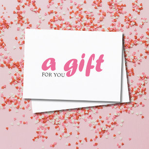 Carte De Réduction Certificat-prime rose blanc élégant simple de