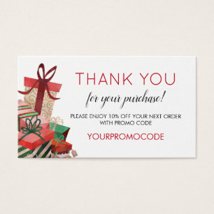 Carte de réduction Code Promo cadeaux