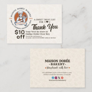 Carte De Réduction Code Promo Merci Boulangerie Pâtissier Boulanger