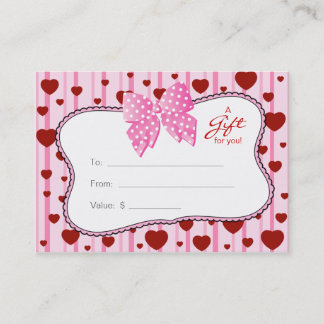 Carte De Réduction Coeurs de rouge de Saint-Valentin de spa de