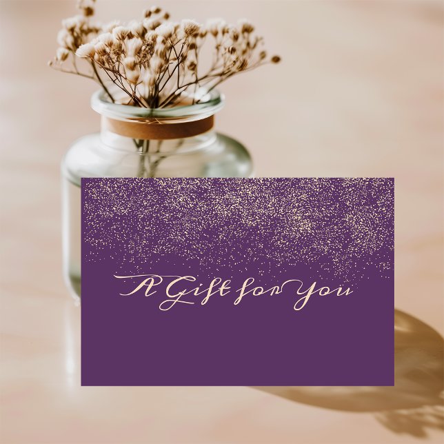 Carte De Réduction Confettis violets modernes élégants (Créateur téléchargé)