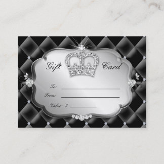 Carte De Réduction Couronne tuftée de diamant de chèque-cadeau de