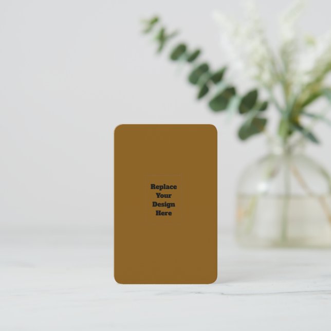 Carte De Réduction Créez Votre Propre Marron (Debout devant)